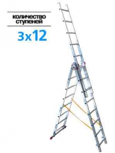 Лестница 3-х секц.3х12 ступ. 97822 купить в Санкт-Петербурге