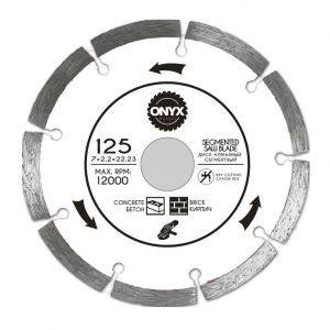 Диск алмазный 125х22 сегм. ONYX/бетон , кирпич купить в Санкт-Петербурге