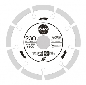 Диск алмазный 230х22 сегм. ONYX/бетон , кирпич купить в Санкт-Петербурге