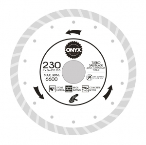 Диск алмазный 230х22 турбо ONYX/бетон , кирпич купить в Санкт-Петербурге