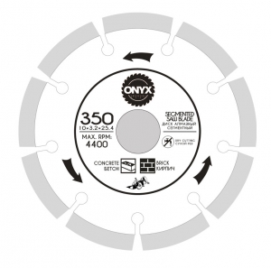 Диск алмазный 350х25,4 сегм. ONYX/бетон купить в Санкт-Петербурге