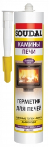 Герметик "SOUDAL" силикатный термостойкий черный купить в Санкт-Петербурге