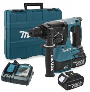 Перфоратор аккумуляторный MAKITA DHR242RFE (BL-Motor,18В,2*3.0А/LXT,SDS-Plus,2.4Дж,3режима,кейс) **