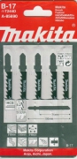 Пилки для лобзика MAKITA B-17 5шт.(71мм,дерево,пластик) быстрый и крив. рез/A-85690