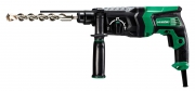 Перфоратор HiKOKI DH26PC2 (830Вт,SDS-Plus,2.9Дж,3реж,0-1100об/мин,реверс,кейс)