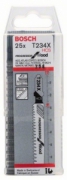 Пилки для лобзика BOSCH T234Х /2.608.633.528/ 5шт. (91мм, HCS, дерево2-65мм, ДСП, ДВП)
