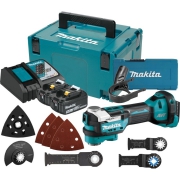 Реноватор аккумуляторный MAKITA DTM52RTJX1 (BL-Motor,18В,2*5.0Ач/LXT,Starlock,кейс+набор)
