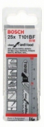 Пилки для лобзика BOSCH Т101BF /2.608.636.226/ 3шт. (74мм,BIM,тв.дерево3-30мм,ламинат) чист.рез