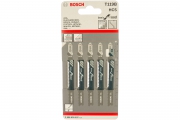 Пилки для лобзика BOSCH T119B /2.608.630.037/ 5шт. (67мм,HСS,дерево2-15мм,фанера,ДСП,ДВП) **