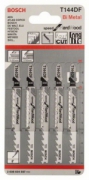 Пилки для лобзика BOSCH T144DF /2.608.634.567/ 5шт. (74мм,BIM,тв.дерево5-50мм,ДСП,ДВП) быстр.рез **