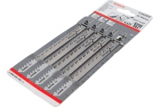 Пилки для лобзика BOSCH Т344DF 5шт. (126мм,BIM,дерево5-50мм,ДСП,ДВП) быстр.рез/2608634243