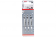 Пилки для лобзика BOSCH T101AOF /2.608.636.432/ 5шт. (59мм,BIM,ламинат,плиты) крив.рез