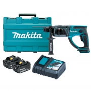 Перфоратор аккумуляторный MAKITA DHR202RFE (18В,2*3.0А/LXT,SDS-Plus,1.9Дж,3режима,кейс) **