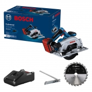 Пила дисковая аккумуляторная BOSCH GKS 185-LI (BL-Motor,18В,1*5.0,165х20мм,5000об/мин,57мм,кейс)/06016C1223