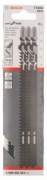 Пилки для лобзика BOSCH T744D /2.608.663.314/ 3шт. (154мм,HCS,рез135мм) быстр.рез