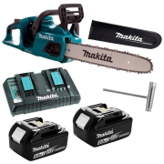 Пила цепная аккумуляторная MAKITA DUC355PT2 (BL-Motor,1100Вт,36В/2х18В/5.0Ач/LXT,шина35см,шаг3/8