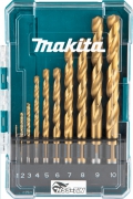 Набор сверл по металлу 1,0-10,0 мм 10 шт. MAKITA HSS-TiN Economy/D-72849