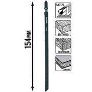 Пилки для лобзика MAKITA B-35 5шт.(154мм,алюминий2-6мм,пластик114мм,дерево с гвозьдями)/B-10469