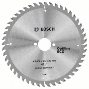 Диск пильный по дереву 190*30*48T BOSCH Optiline ECO/2.608.644.377