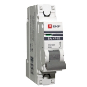 Автоматический выключатель 1П 10А EKF (C) 4,5kA ВА 47-63 PROxima