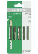 Пилки для лобзика HiKOKI Т101D 5шт. (74мм,HCS,дерево3-30мм,ДСП,ДВП)/750045