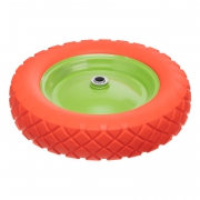 Колесо для тачки цельнолитое полиуретановое ( 2-х колесная)