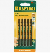 Пилки для лобзика KRAFTOOL Т144D 5шт. (75мм,CR-V,дерево6-60мм,ДСП,ДВП)/159521-4-S5