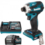 Шуруповерт аккумуляторный ударный MAKITA TD001GM101 (BL-Motor,40В/1*4.0Ач,XGT,1/4