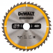 Диск пильный по дереву 216*30*2.6мм*40Т DeWALT Construction/DT1953-QZ