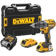 Аккумуляторная дрель-шуруповерт DeWALT DCD791D2-QW (BL-Motor,18B,2*2.0Ач/Li-Ion,65Нм,кейс) **