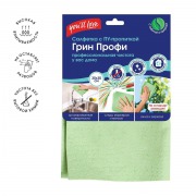 Салфетка миковолокно 30*30см с полиуретановой пропиткой 257 г/м2 Грин Профи