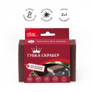Губка скрабер абразивная для сложных загрязнений, Home Queen