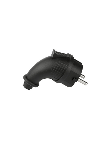 Вилка евро с з/к (Каучуковая угловая) 16A 230В IP44 Smartbuy (SBE-16-P09-Rr): фото 1