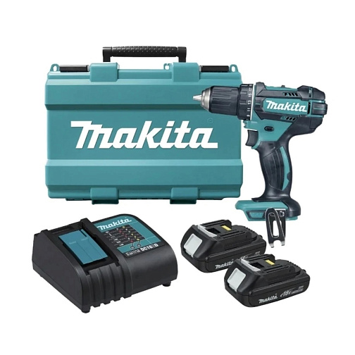 Аккумуляторная дрель-шуруповерт MAKITA DDF485SYE (BL-Motor,18B,2*1.5Ач/LXT,50/25Нм,кейс): фото 1
