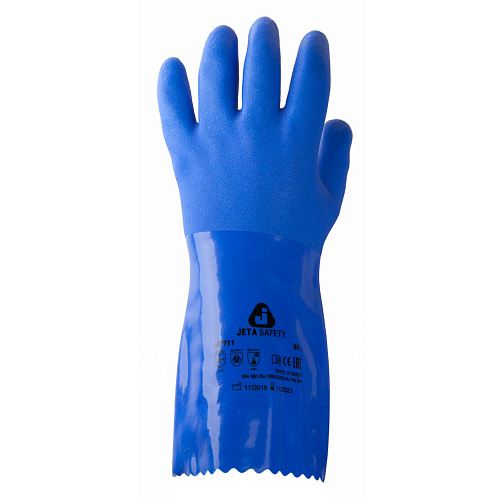 Перчатки химические трикотажные с покрытием из ПВХ JETA SAFETY JP711 р-р XL: фото 3