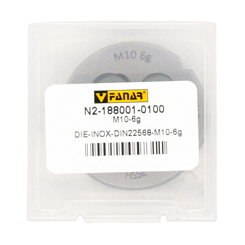 Плашка М10х1,5 осн. по нержавеющей стали 6g HSSE INOX DIN-22568 F-R (N2-188001-0100): фото 3