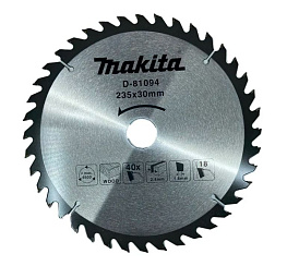 Диск пильный по дереву 235*30/25*2.4 мм 40Т MAKITA STANDARD/D-81094