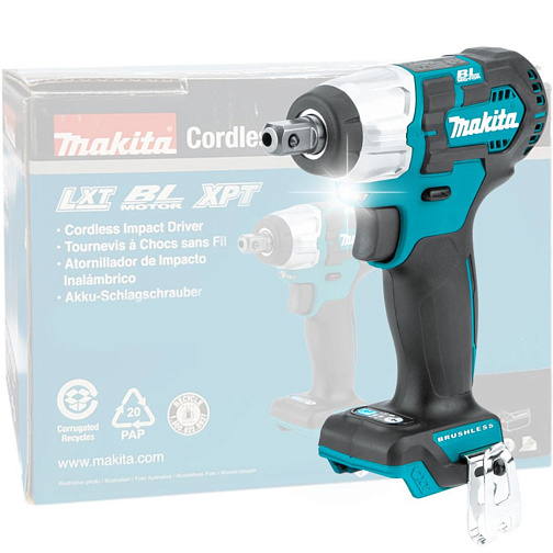 Гайковерт ударный аккумуляторный MAKITA TW161DZ (BL-Motor,12В/CXT,1/2