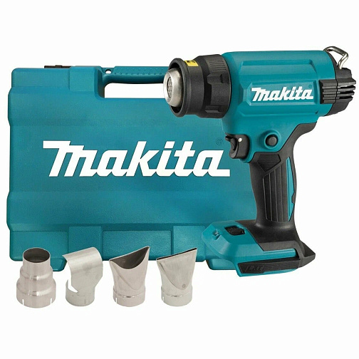 Термовоздуходувка аккумуляторная MAKITA DHG181ZK (BL-Motor,18В/LXT,150-550градус,кейс+насадки): фото 1