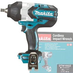 Гайковерт ударный аккумуляторный MAKITA DTW1002Z (BL-Motor,18В/LXT,1/2",1200Нм,3режима,без акк.)