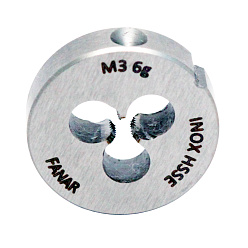 Плашка М 3х0,5 осн. по нержавеющей стали 6g HSSE INOX DIN-22568 F-R (N2-188001-0030)