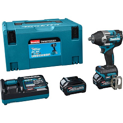 Гайковерт ударный аккумуляторный MAKITA TW007GD201 (BL-Motor,40В,2*2.5Ач/XGT,1/2",760Нм,кейс) **