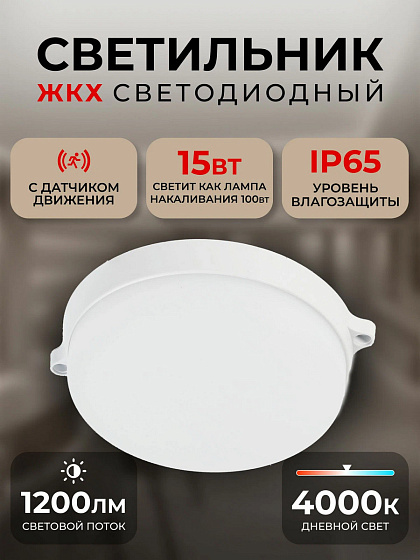 Светильник светодиодный 15Вт с ДД/4000K/IP65 SBL-BTR15-40ms: фото 4