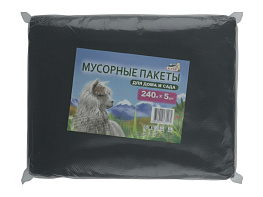 Мешки для мусора ПВД 240лx5 шт (100x125) "АЛЬПАК" 60 мкм