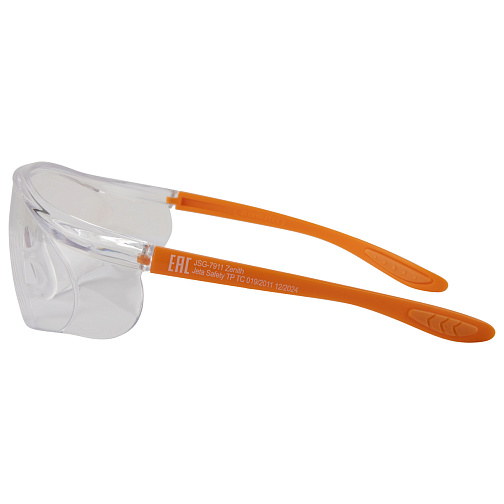 Очки защитные открытого типа с боковой защитой, прозрачные линзы Jeta Safety JSG-7911: фото 3