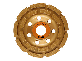 Чашка алмазная 115*22 сегм. 2-х рядная ONYX