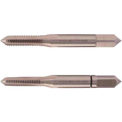 Метчик маш/руч М 6х1,0 осн. (к-т 2шт) 6H HSS DIN-352/2 H-Tools (230060TXHT-2): фото 1
