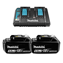 Набор MAKITA POWERPACK (з/у-DC18RD+аккумуляторы-BL1850B-2шт)/191L75-3