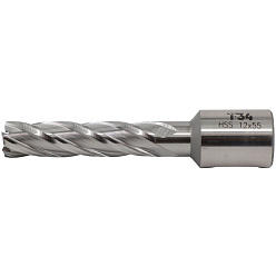 Сверло корончатое D 12х55 мм HSS хв.Weldon 3/4(19мм) HSS-Pro T34