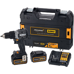 Аккумуляторная ударная дрель-шуруповерт DeWALT McLaren F1 Team DCD85MM2T (BL-Motor,18B/2*4.0Ач/XR,90Нм,кейс) **